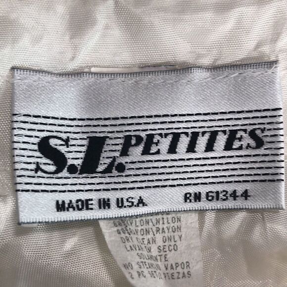 White cream LACE TOP DRESS Sleeveless Size 14 Pit to Pit 18 1/4", Preworn - Picture 11 of 16